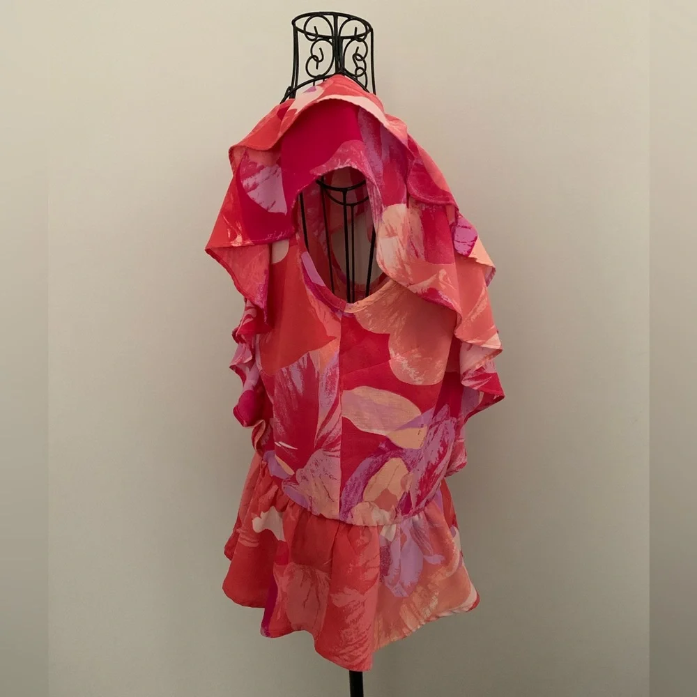 Sofia Smocked V-Neck Ruffle Top - Picture 4 of 12